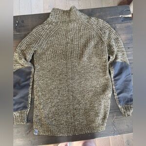 Knit sweater with elbow patches. Size M